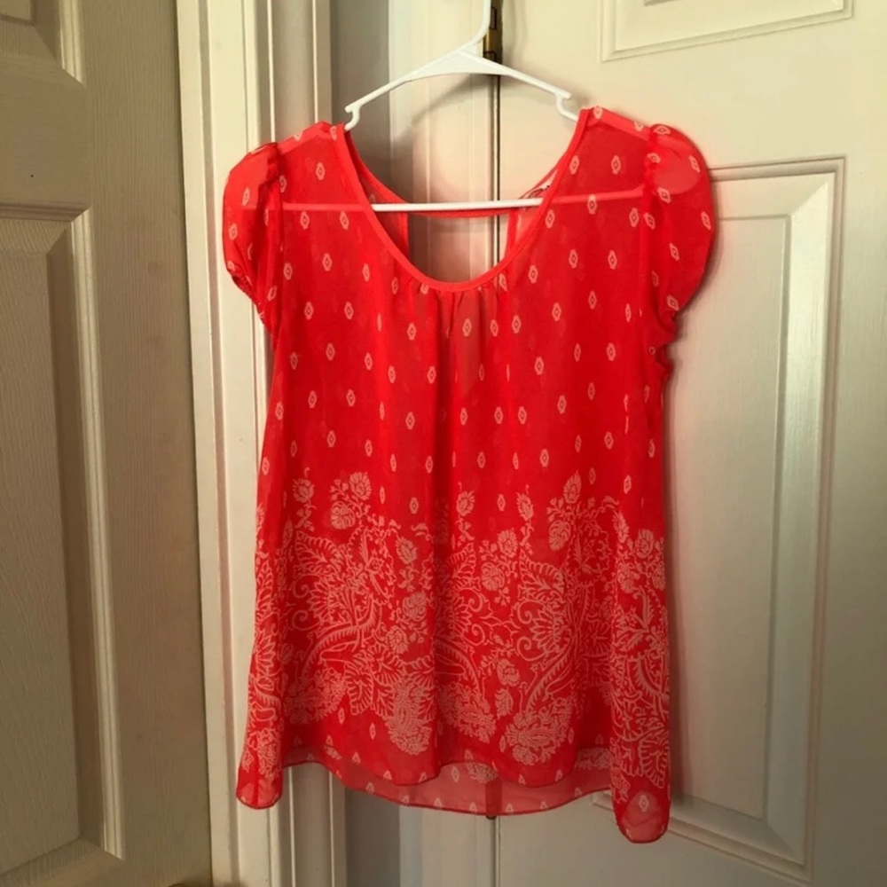 Beautiful orange light weight top